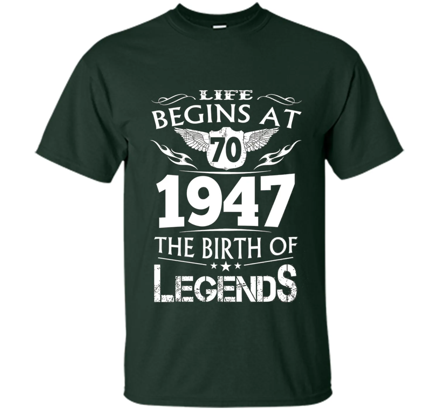 Life Begins At 70 1947 The Birth Of Legends T-Shirt cool shirt