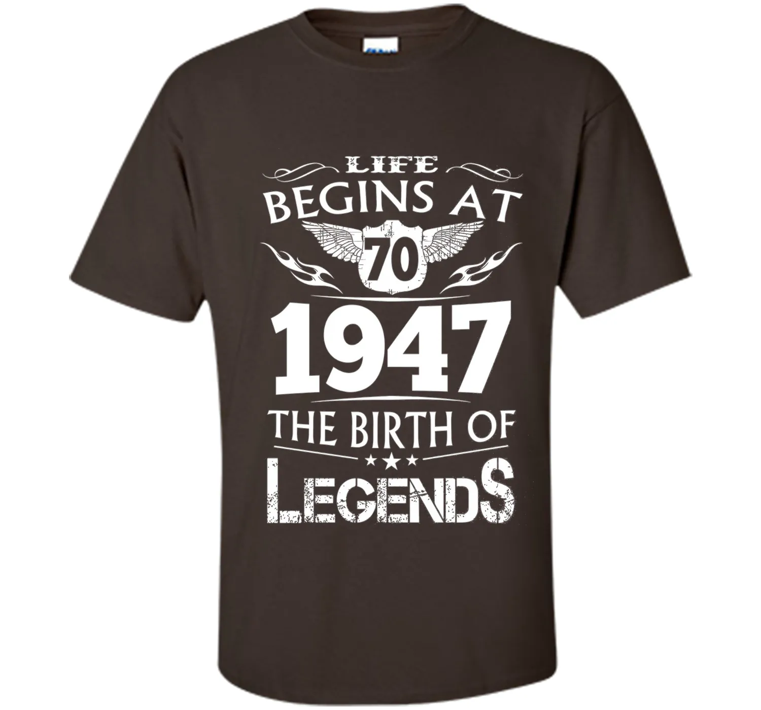 Life Begins At 70 1947 The Birth Of Legends T-Shirt cool shirt