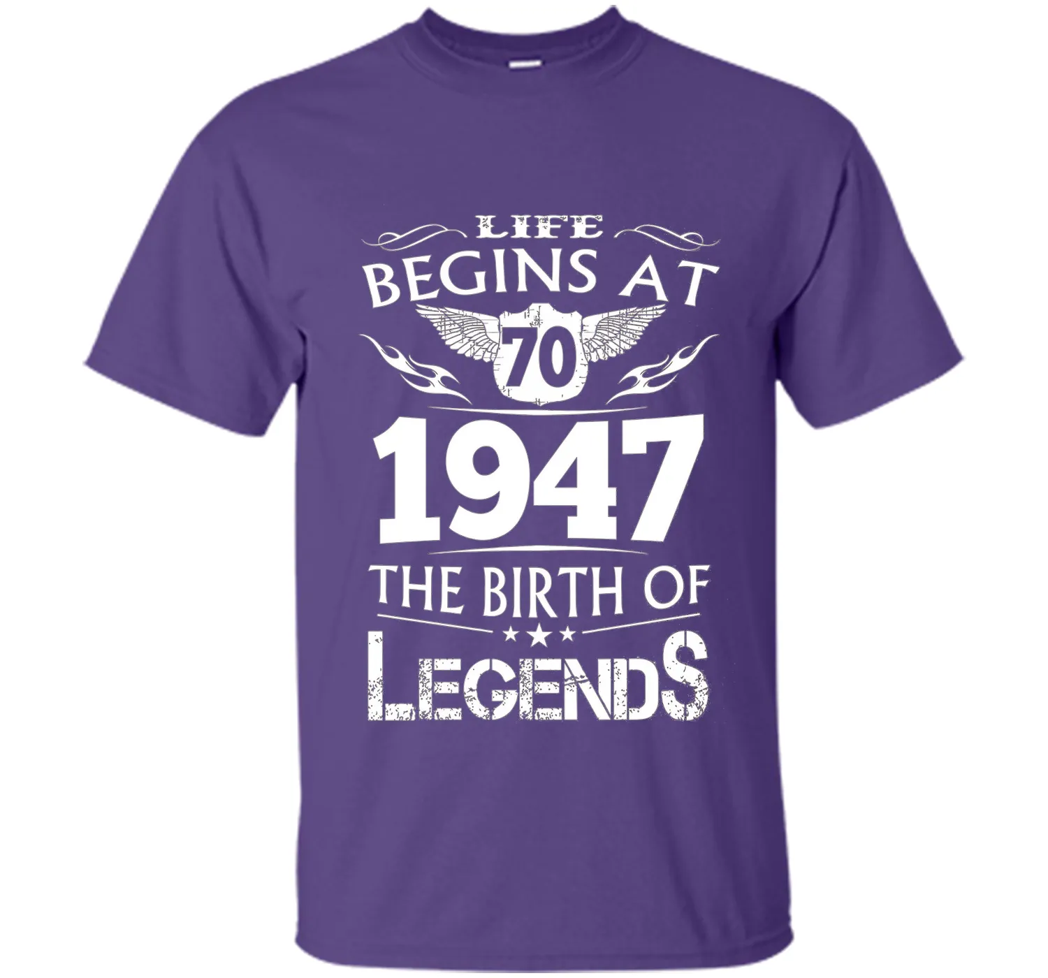 Life Begins At 70 1947 The Birth Of Legends T-Shirt cool shirt