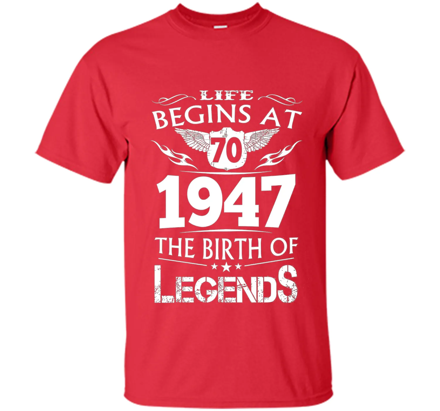 Life Begins At 70 1947 The Birth Of Legends T-Shirt cool shirt