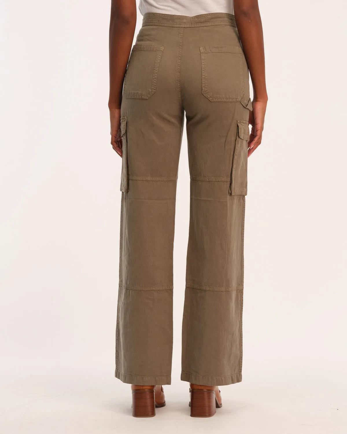Linen Blend Cargo Pants