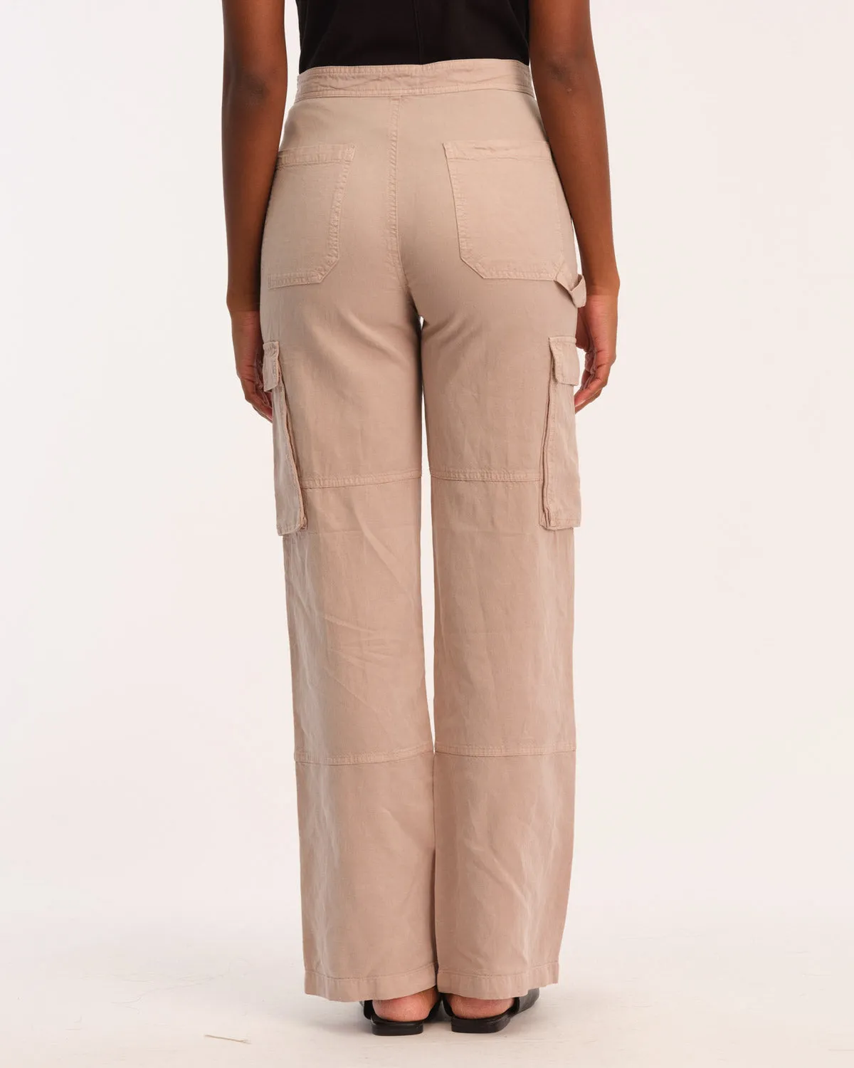 Linen Blend Cargo Pants
