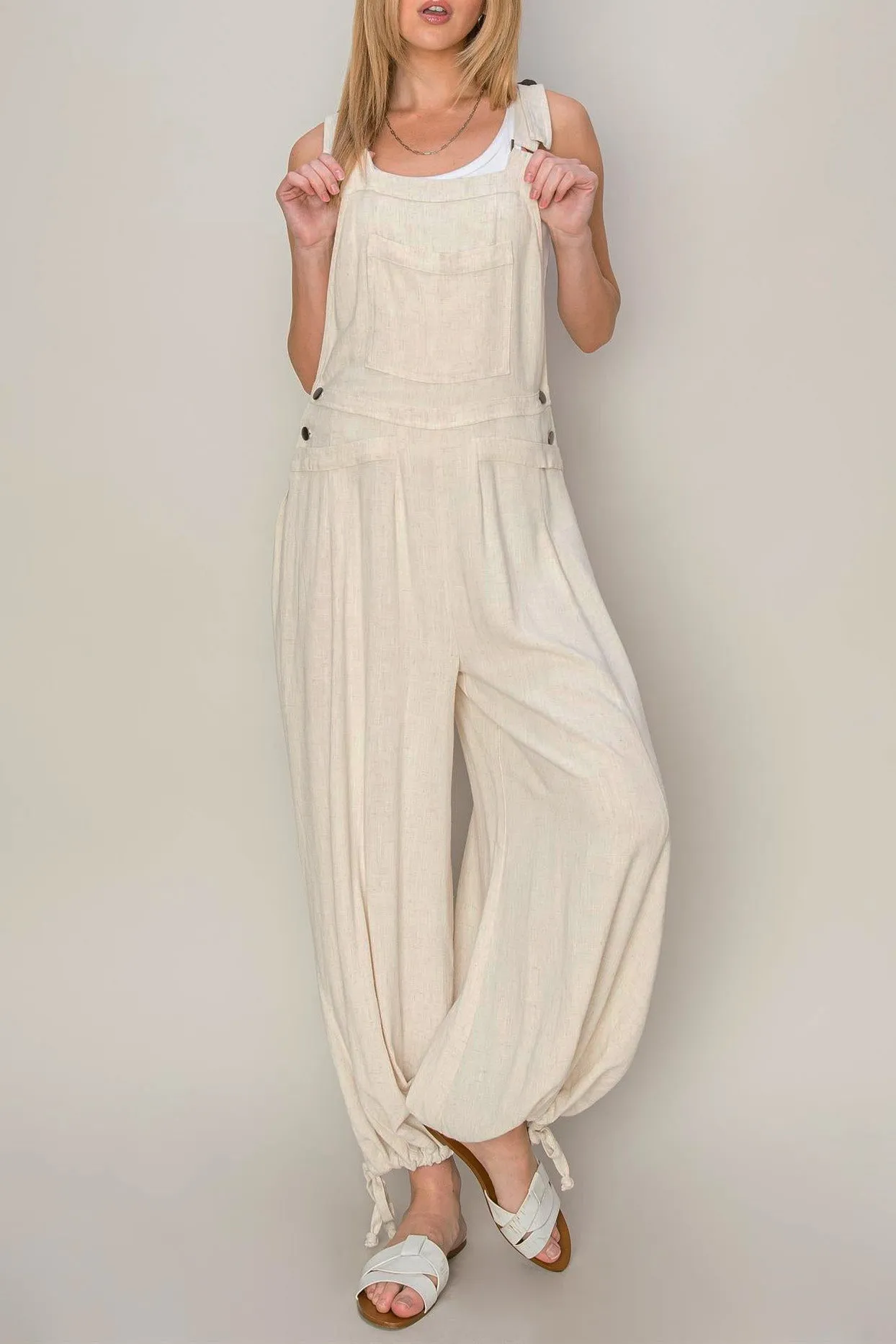 LINEN TAPERED OVERALL