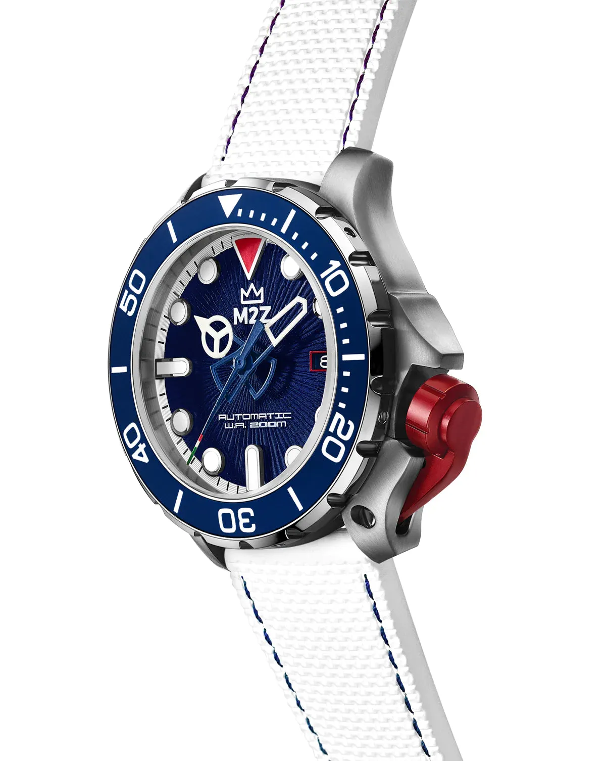 M2Z Men's Watch Diver 200 Blue/White 200-007B