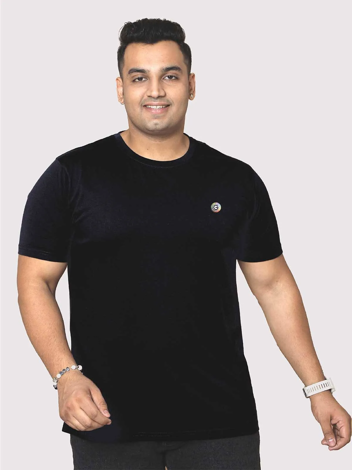 Men Plus Size Black Normal is Boring Printed Round Neck T-Shirt.