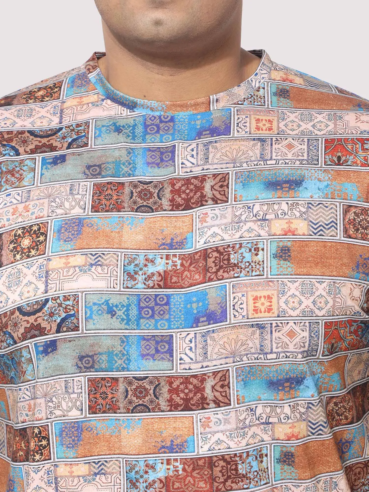 Men Plus Size King Mens Printed Round Neck T-Shirt