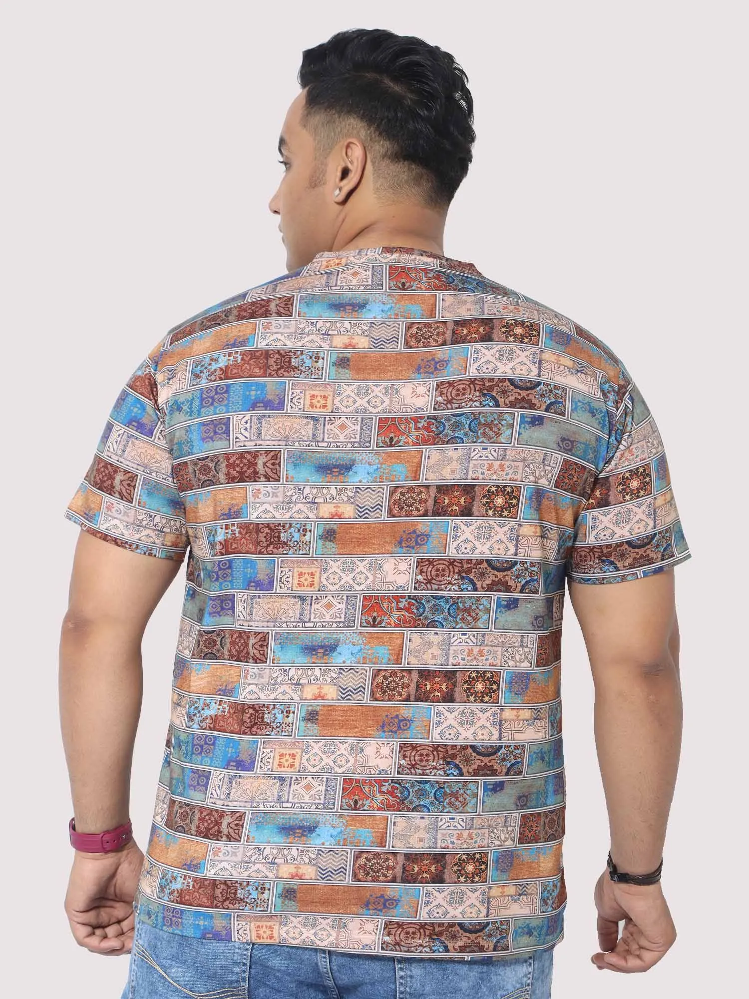 Men Plus Size King Mens Printed Round Neck T-Shirt