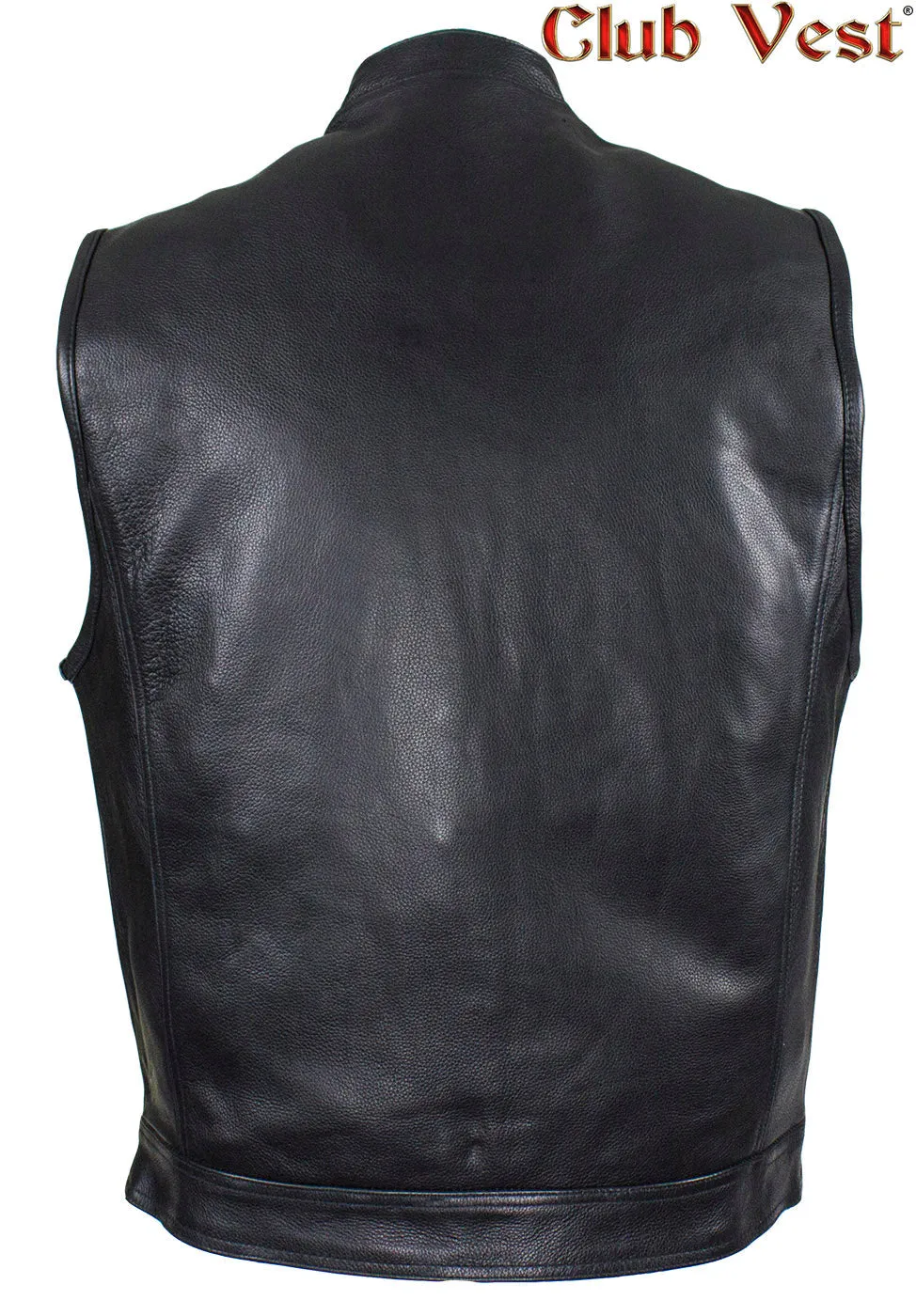 Men's Black Motorcycle Vest by Club Vest®