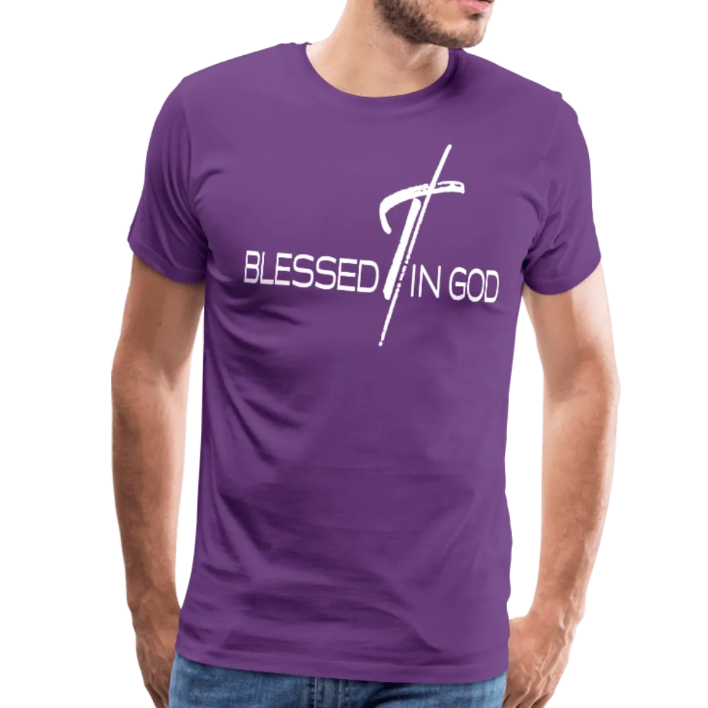 Men's T-Shirt, Blessed In God Short Sleeve Graphic Tee