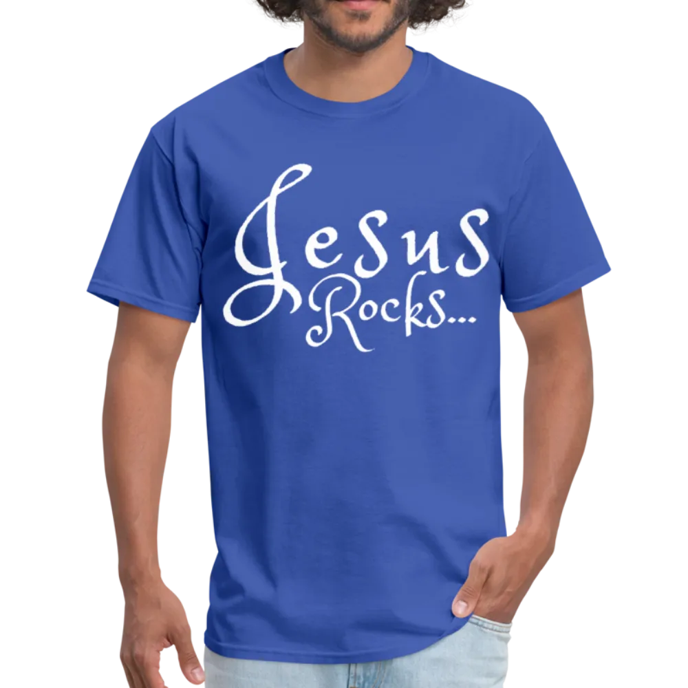 Mens T-Shirt, Jesus Rocks ... Graphic Tee