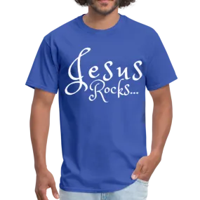 Mens T-Shirt, Jesus Rocks ... Graphic Tee