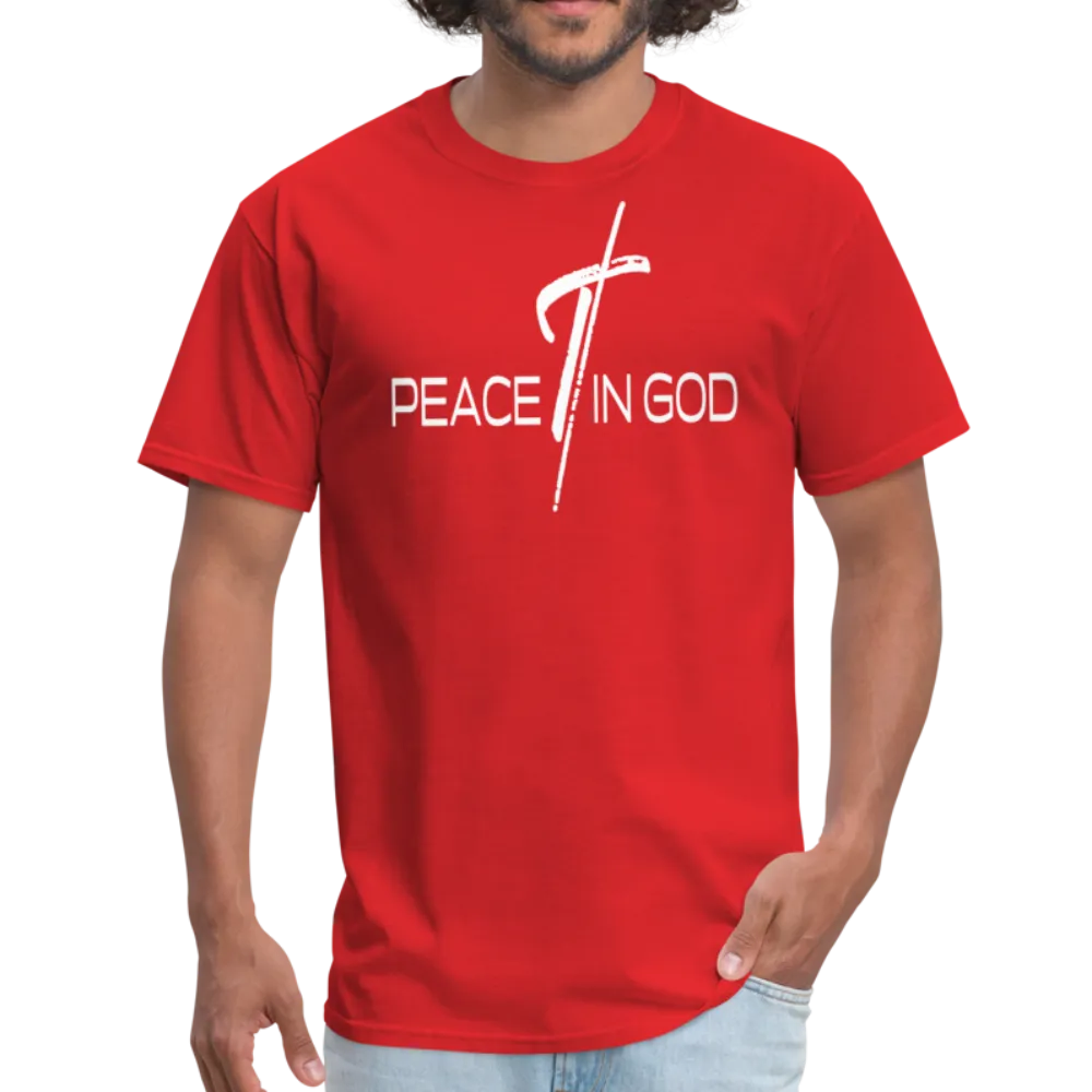 Men's T-Shirt, Peace In God Short Sleeve Graphic Tee