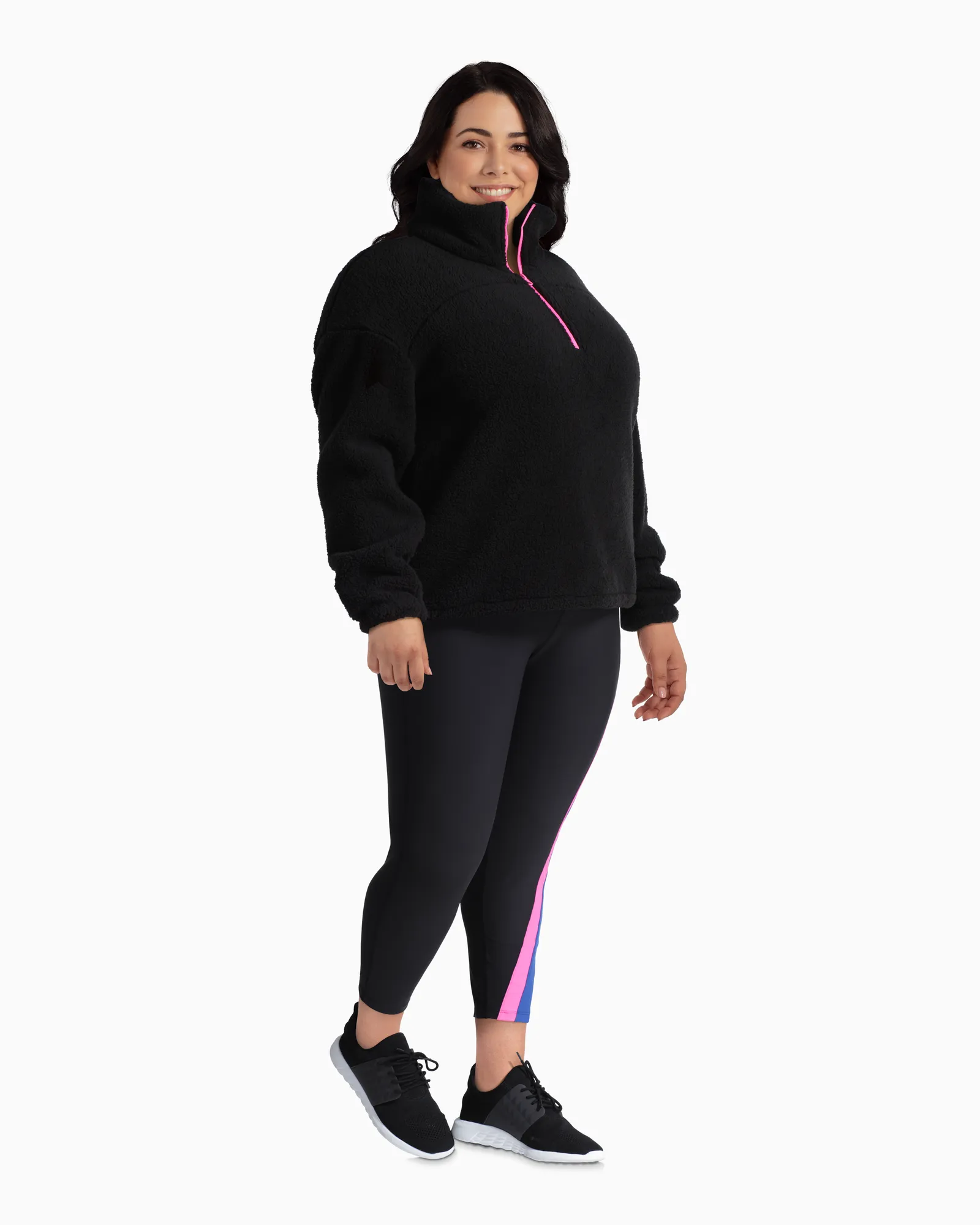 Mercer Performance Legging | Black / Pink