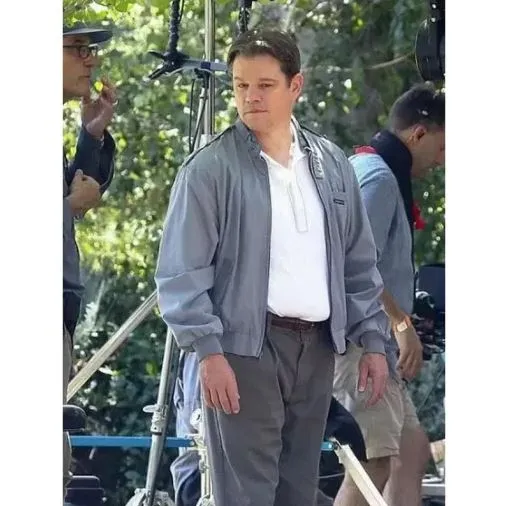 Movie Air 2023 Matt Damon Gray Cotton Jacket