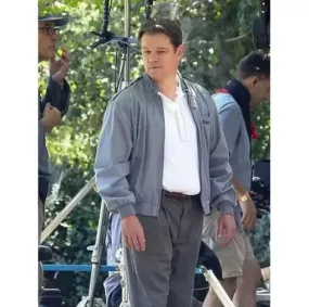 Movie Air 2023 Matt Damon Gray Cotton Jacket
