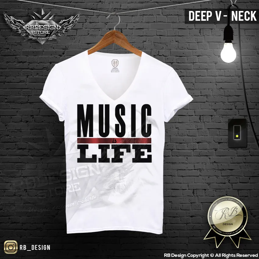 Music Is Life Men's Fashion T-shirt Dj Party Festival Tank Top MD109