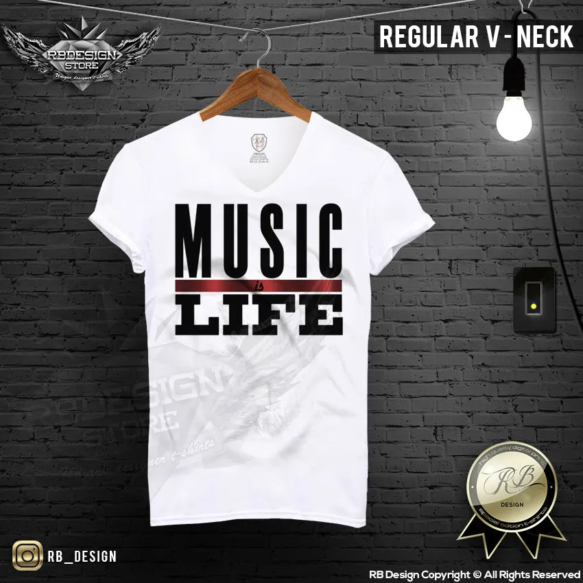 Music Is Life Men's Fashion T-shirt Dj Party Festival Tank Top MD109
