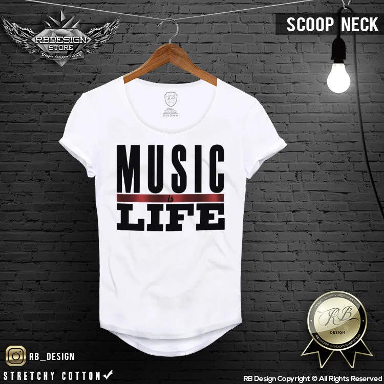 Music Is Life Men's Fashion T-shirt Dj Party Festival Tank Top MD109
