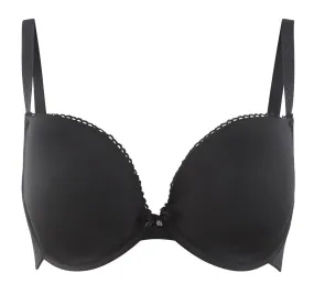 Neve Moulded Plunge T-Shirt Bra Black - Cleo by Panache