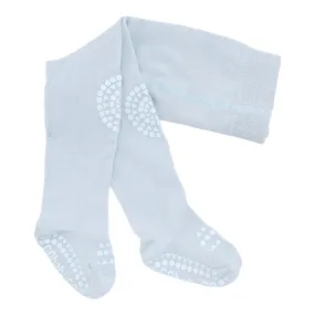 Non-slip crawling tights with grip for babies and toddlers - organic cotton - Sky Blue