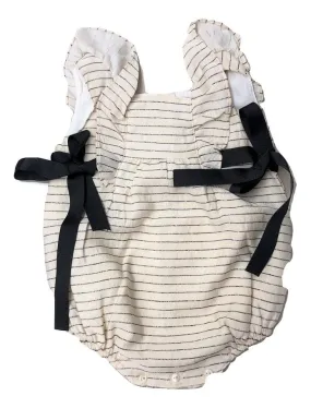 NUECES IVORY AND BLACK STRIPES BELLADONNA ROMPER