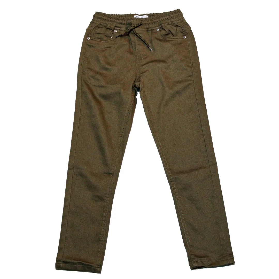 Olive Pullon Knit Denim Jeans