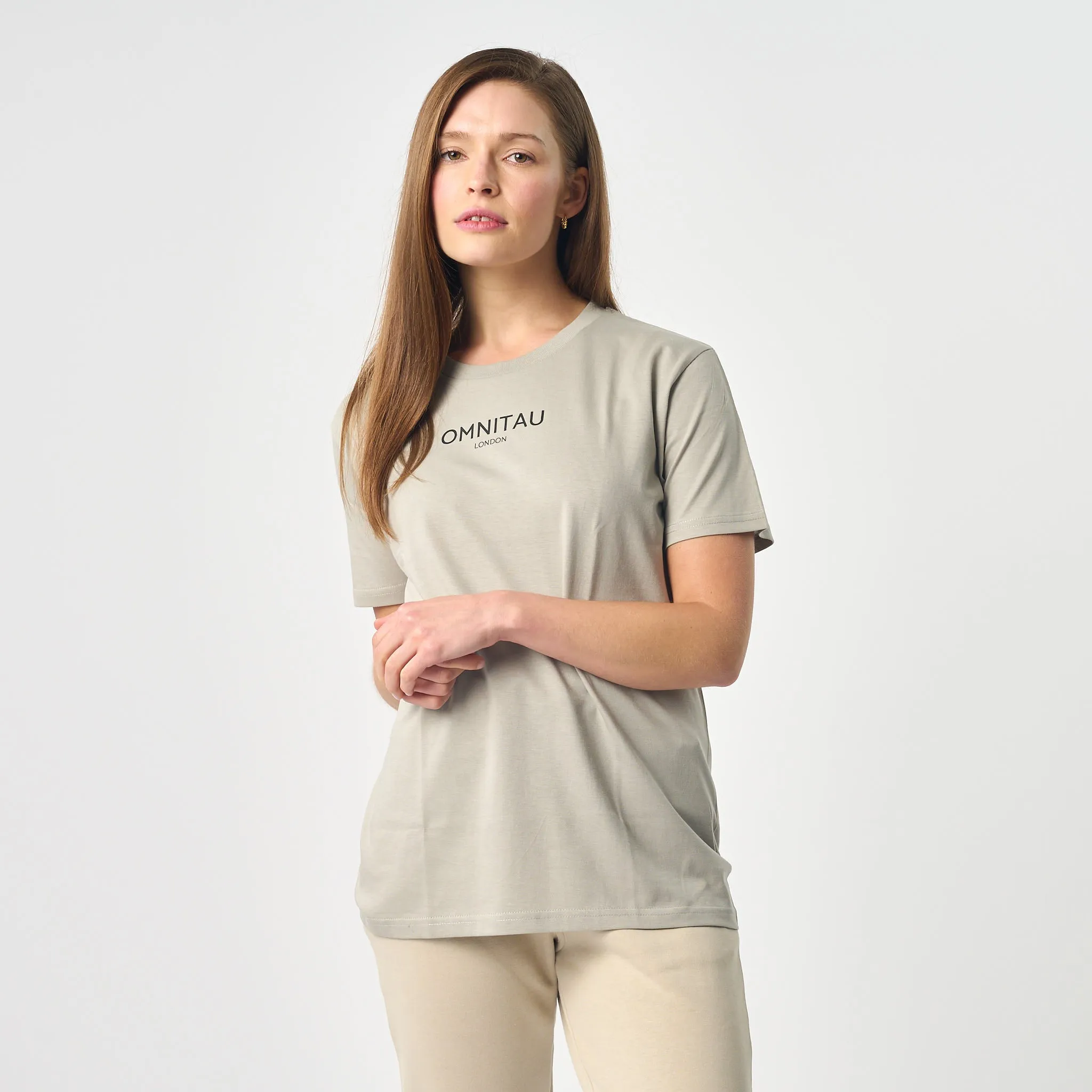 Omnitau Women's Soho Organic Cotton Crew Neck T-Shirt - Opal Grey