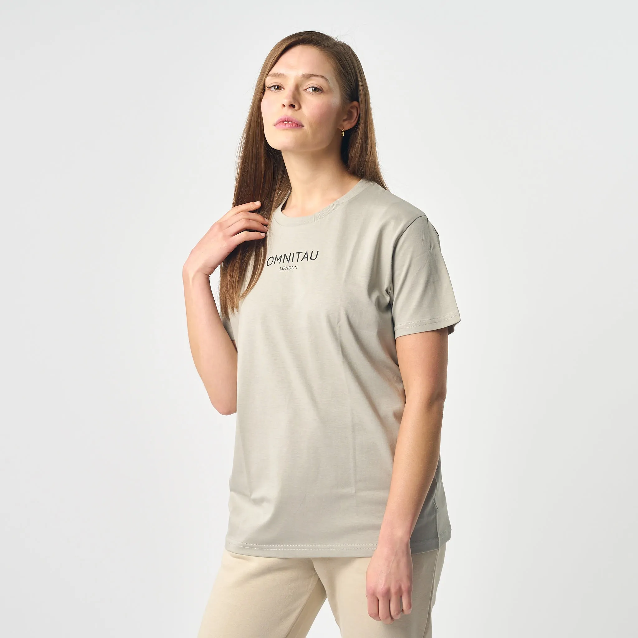 Omnitau Women's Soho Organic Cotton Crew Neck T-Shirt - Opal Grey