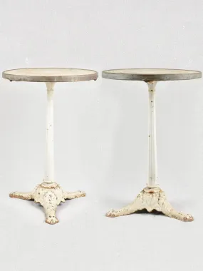 PAIR OF NAPOLEON III ROUND TABLES - MARBLE