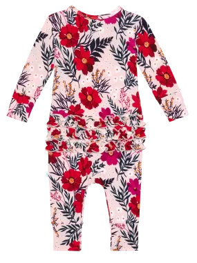 Posh Peanut Chloe L/S Ruffled Romper