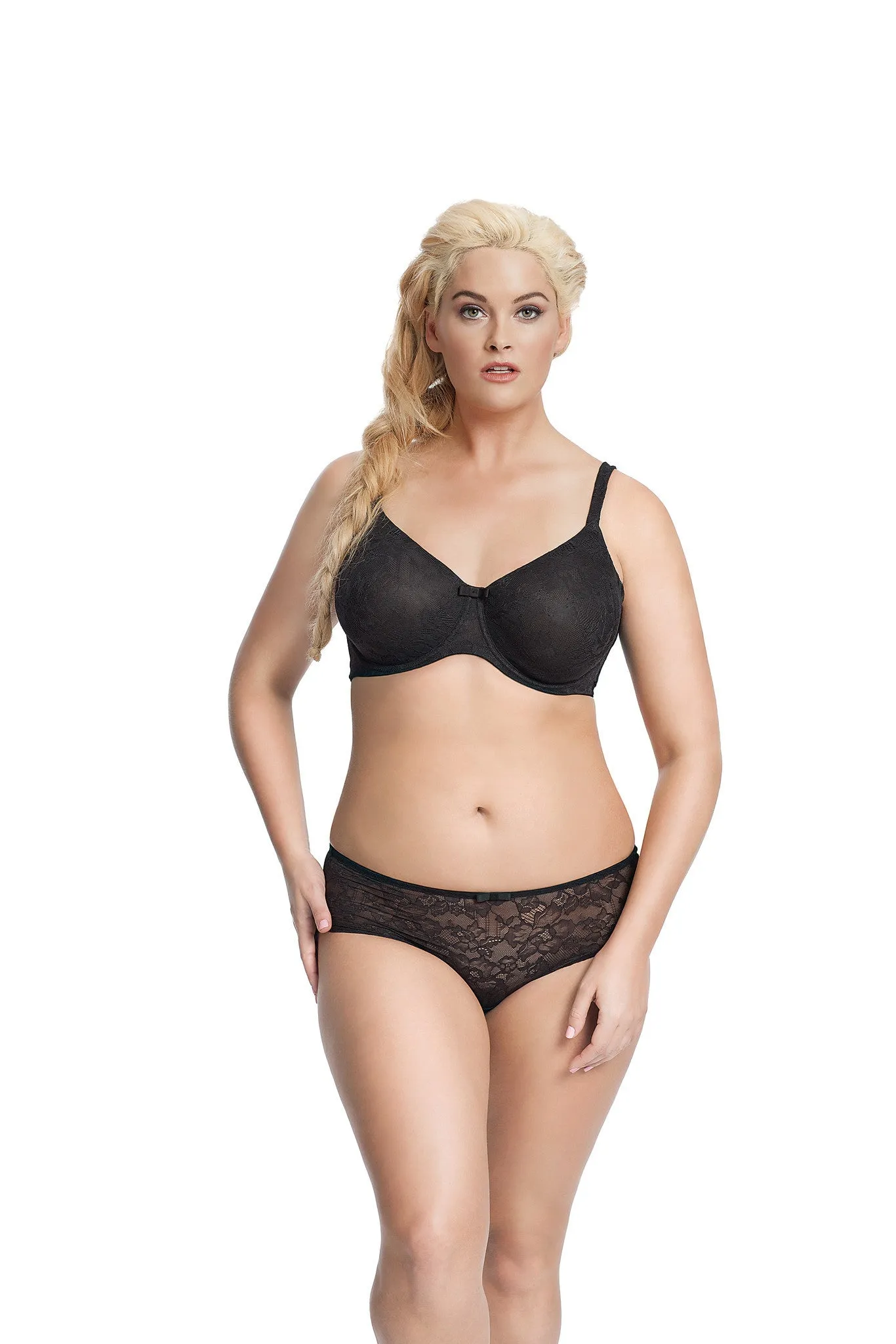 Pure Lace T-Shirt Bra Black - Sculptresse