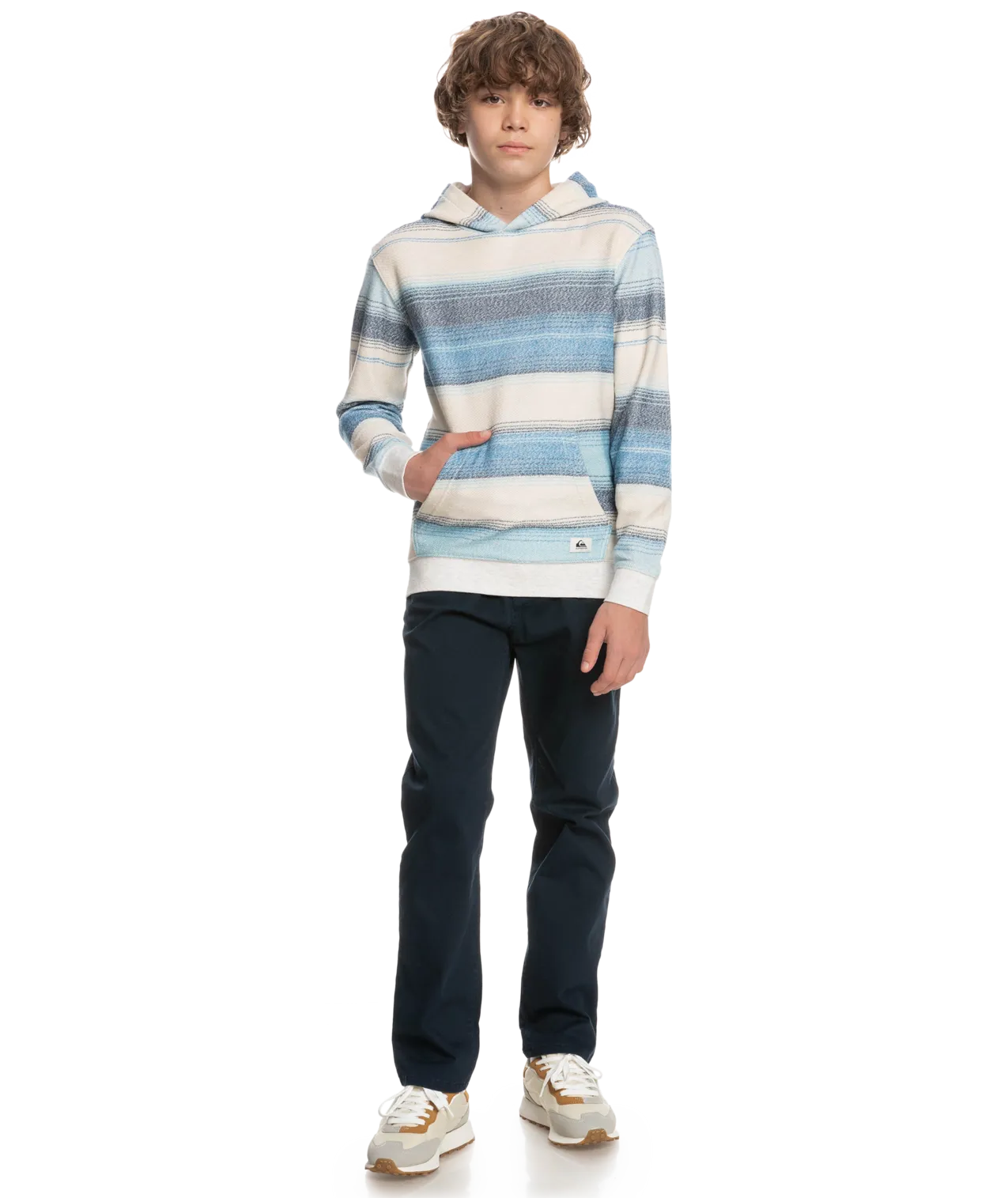 Quiksilver Great Otway Hooded Youth Sweatshirt-Delph Blue