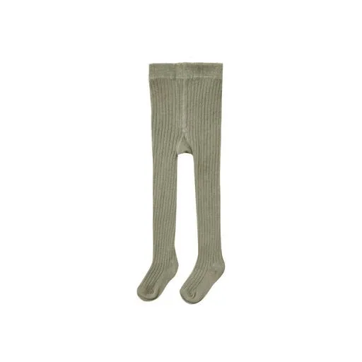 Quincy Mae Ribbed Tights | Fern