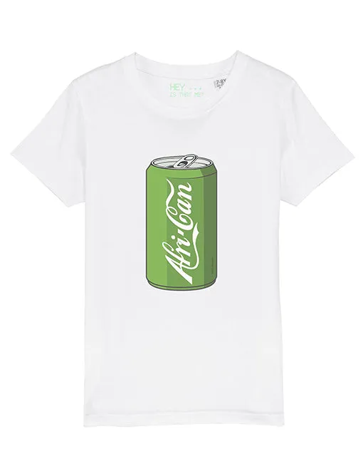 "Afri-Can (Soda) Junior" Organic Cotton T-Shirt - White