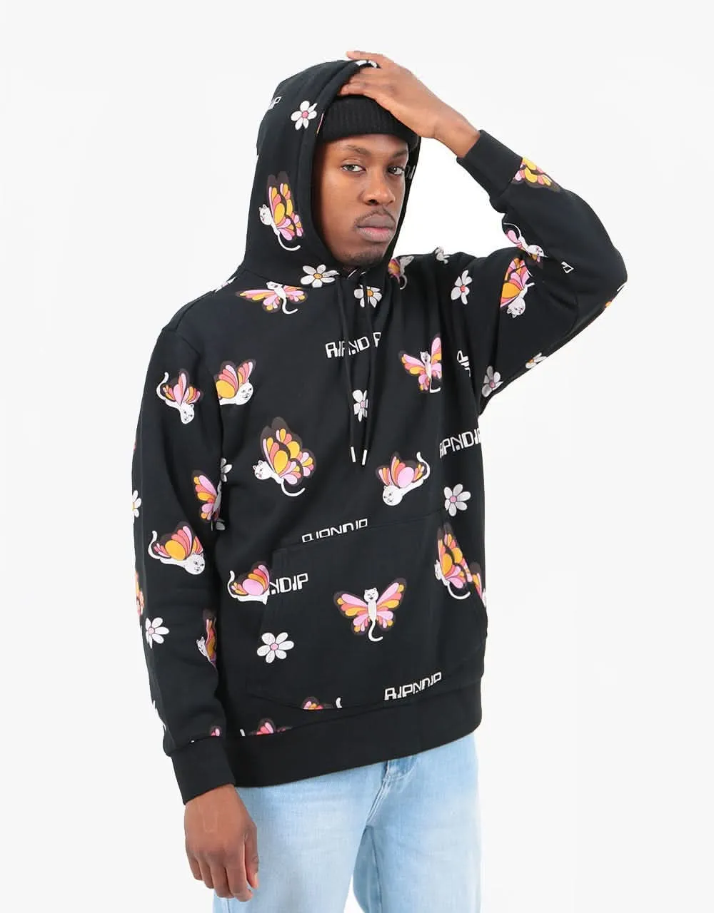 RIPNDIP Butterfly Pullover Hoodie - Black