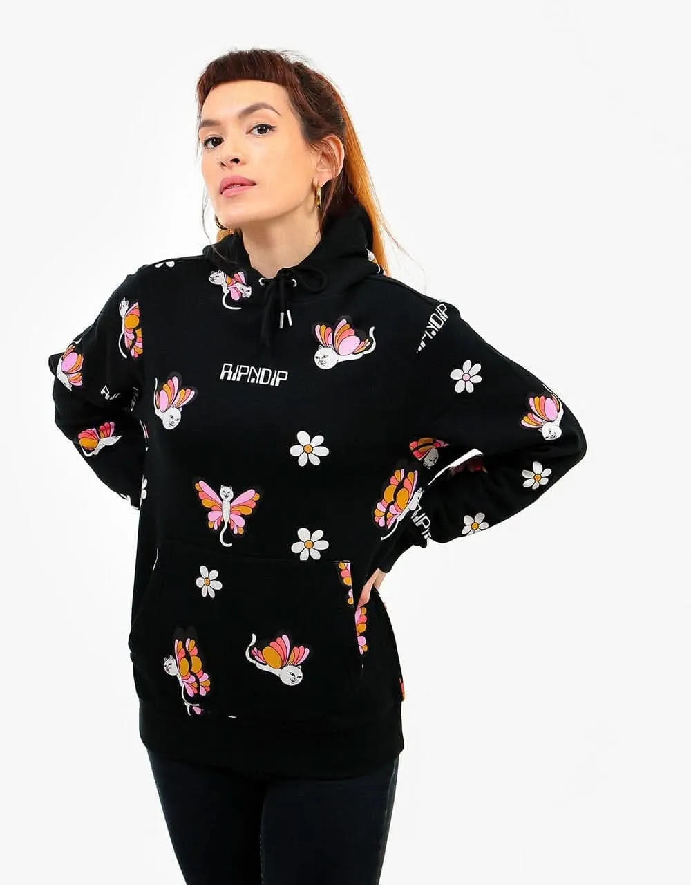 RIPNDIP Butterfly Pullover Hoodie - Black