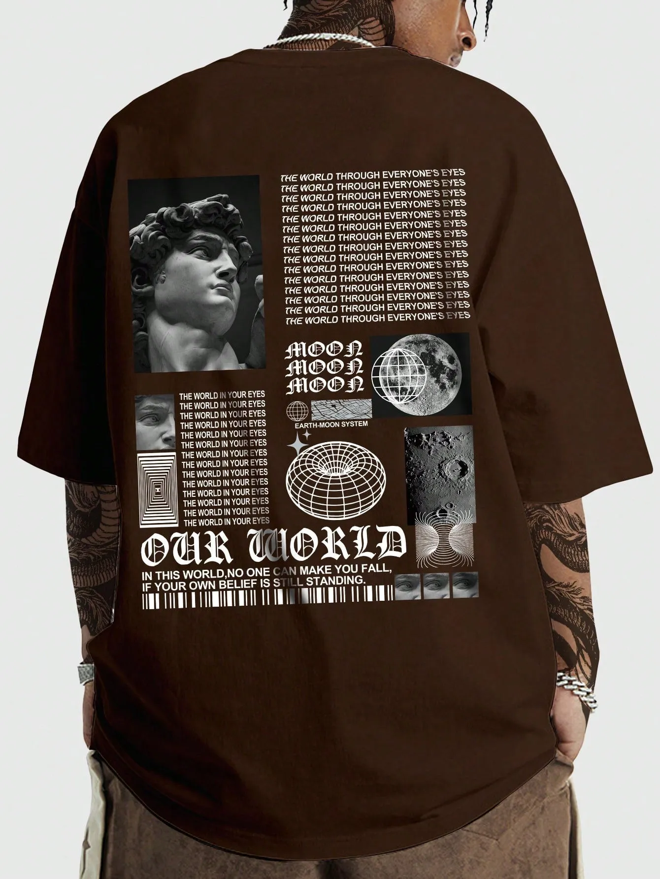 ROMWE Street Life Men Slogan Graphic Tee, School