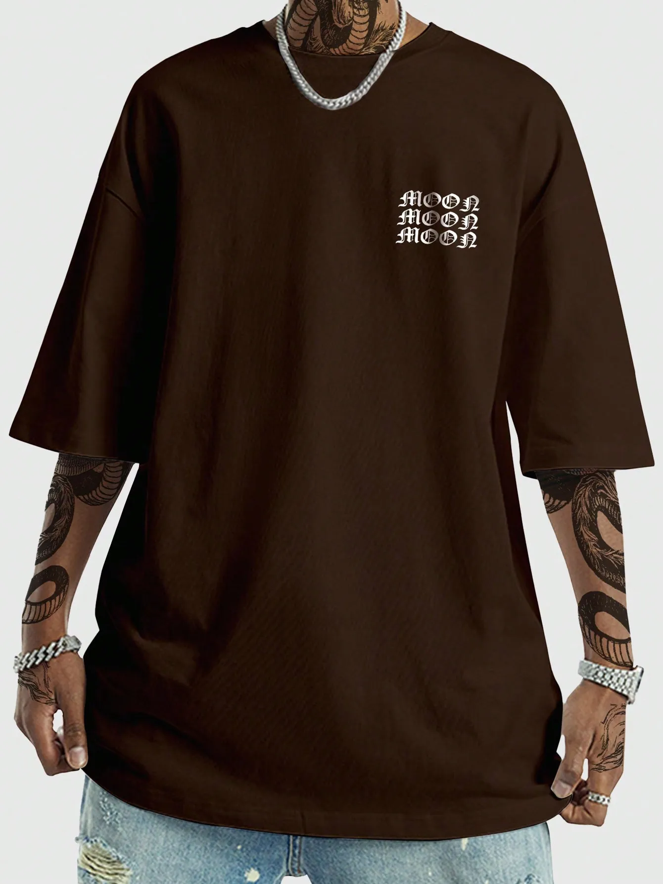 ROMWE Street Life Men Slogan Graphic Tee, School