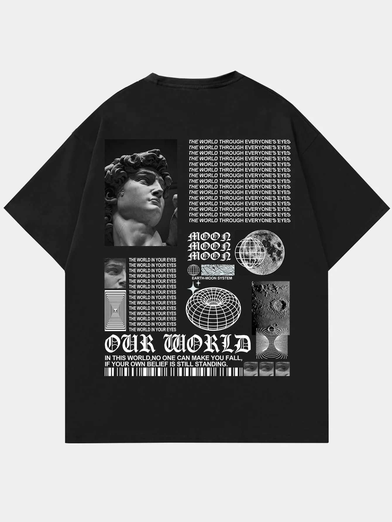 ROMWE Street Life Men Slogan Graphic Tee, School