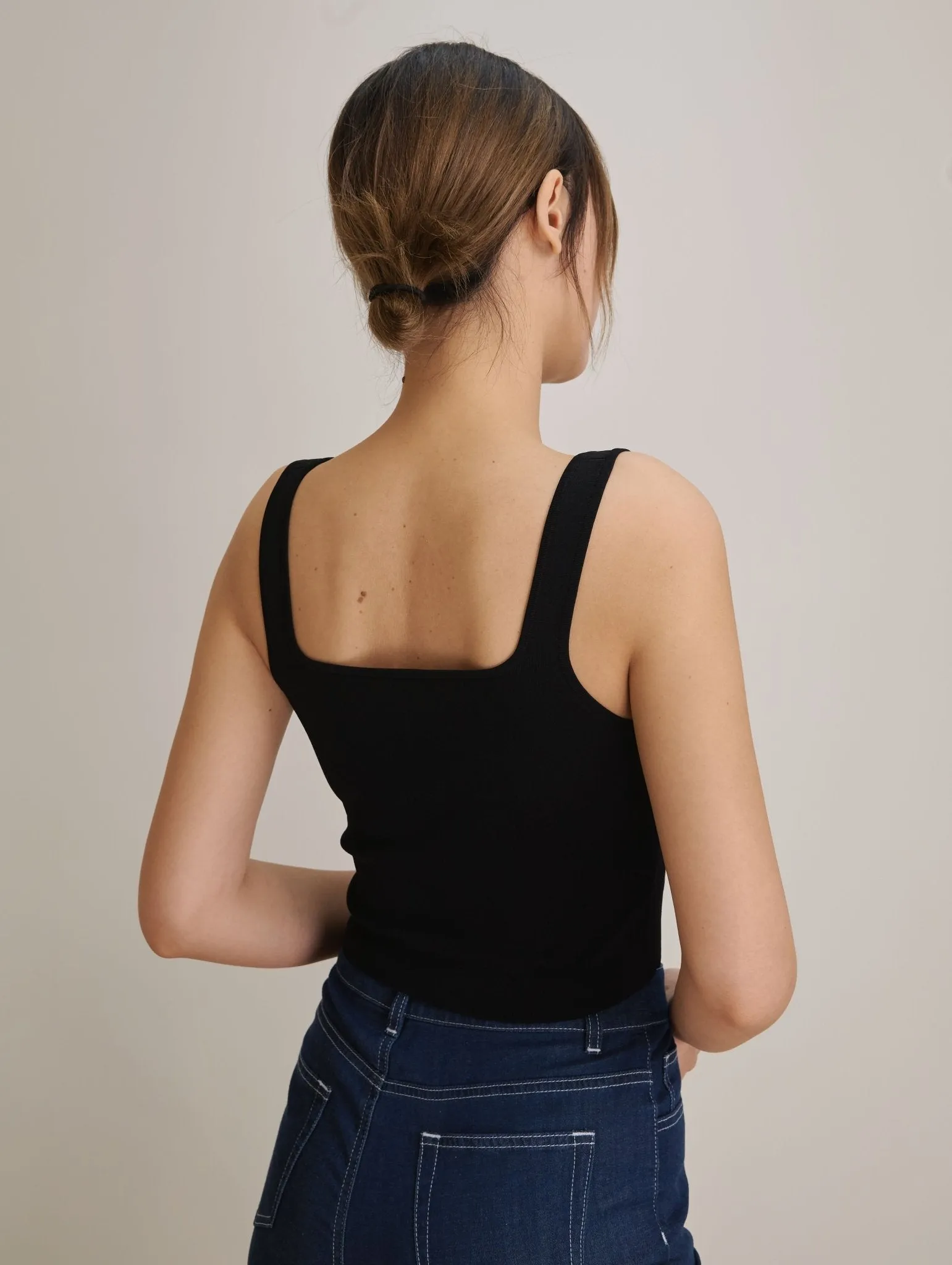 ROSEMARY jersey knit top (Black)