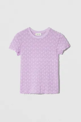 Rubi T-Shirt Lilac Floral Lace