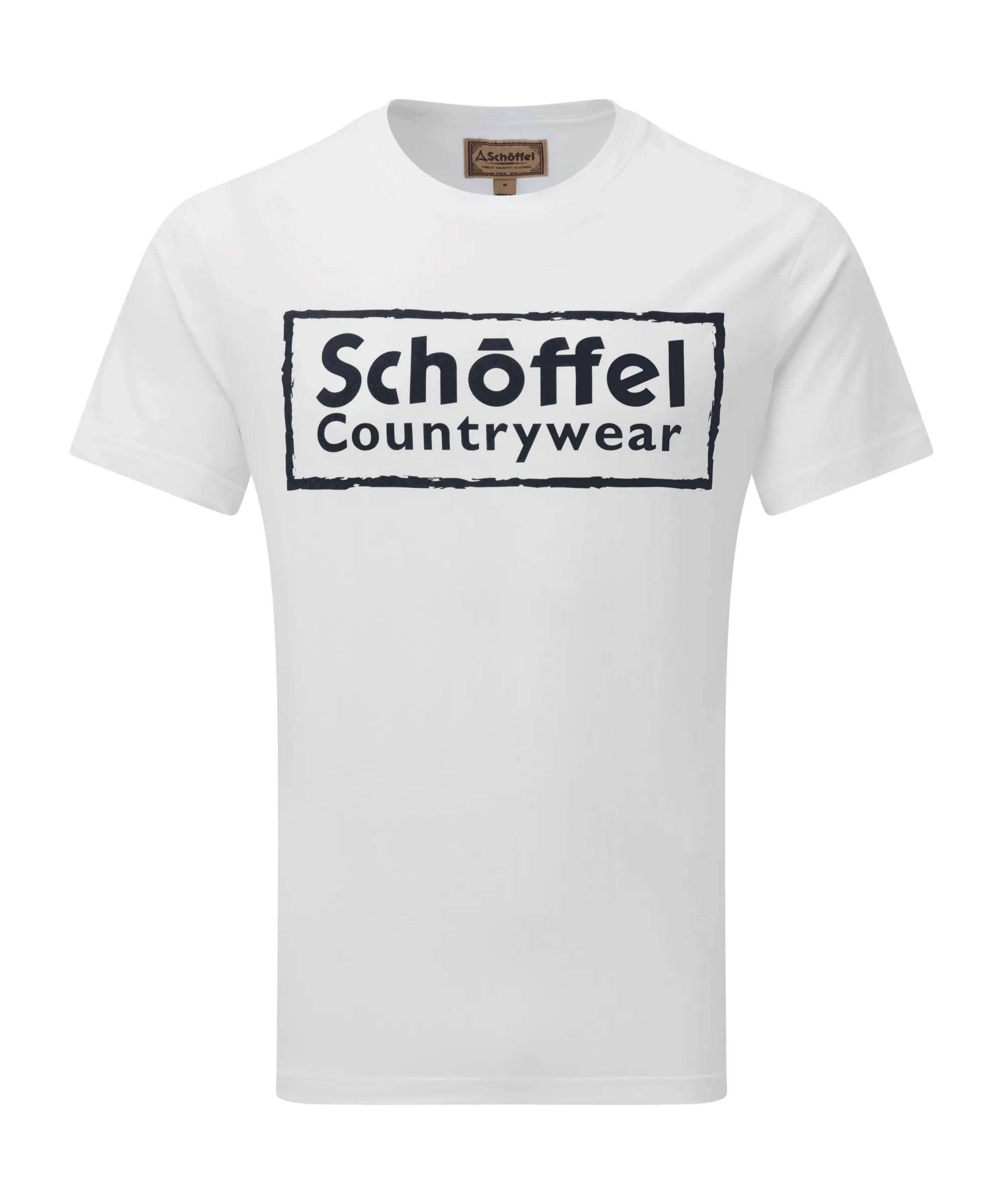 Schoffel Heritage T Shirt - White/Navy Logo