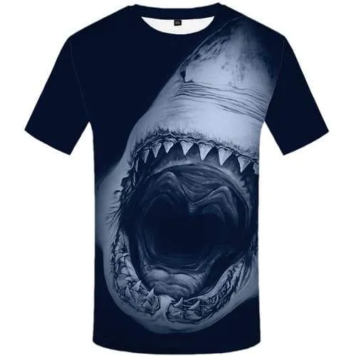 Shark T shirts Men Animal Shirt Print Black Tshirt Printed Black Hole Tshirts Novelty Abstract T-shirts 3d Short Sleeve