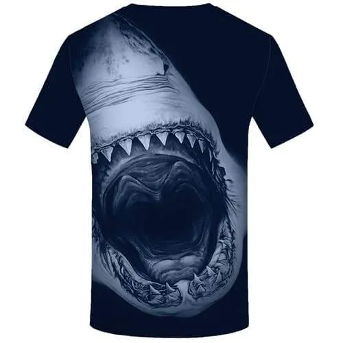 Shark T shirts Men Animal Shirt Print Black Tshirt Printed Black Hole Tshirts Novelty Abstract T-shirts 3d Short Sleeve