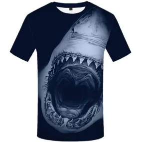 Shark T shirts Men Animal Shirt Print Black Tshirt Printed Black Hole Tshirts Novelty Abstract T-shirts 3d Short Sleeve