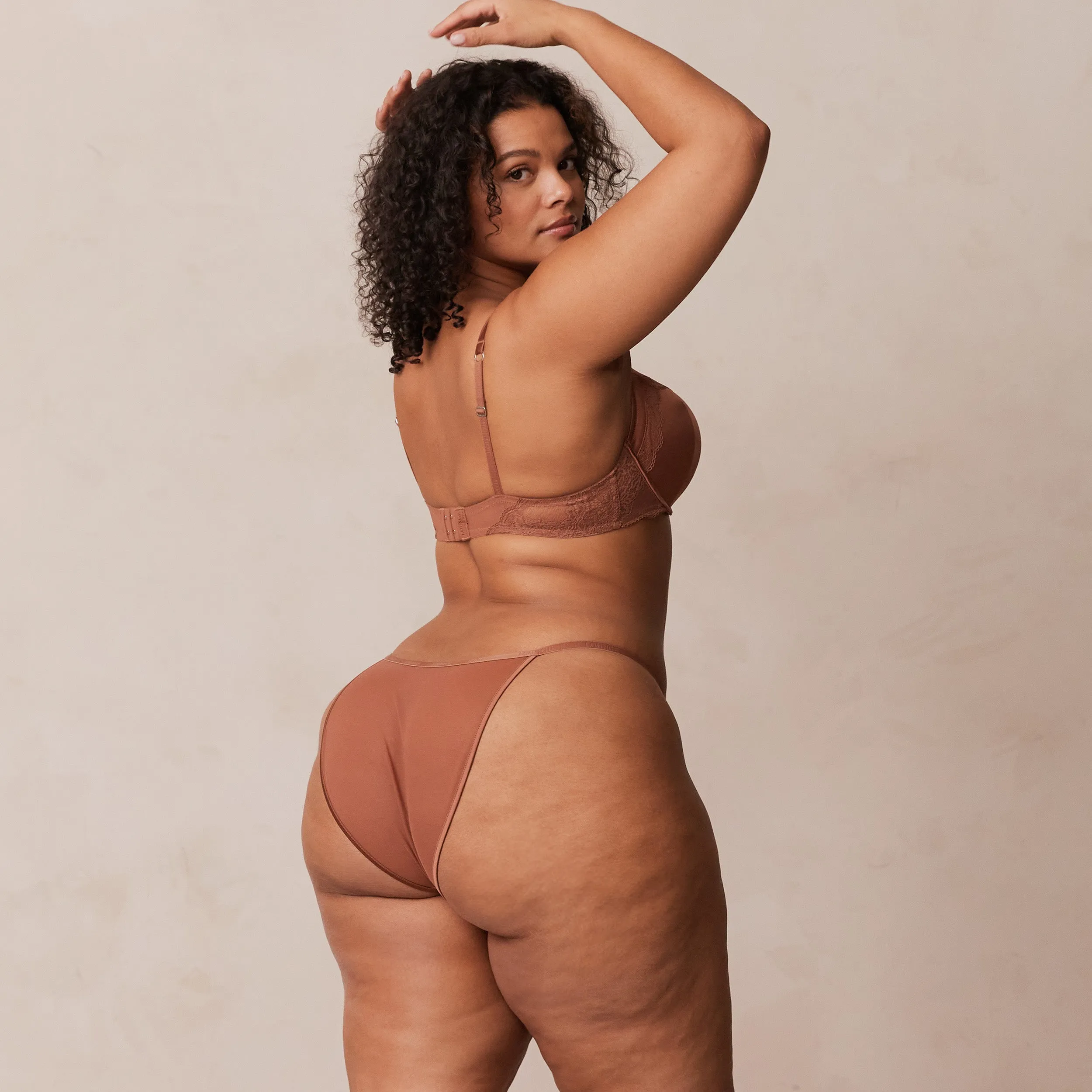 Soft Satin T-shirt Bra  - Mocha