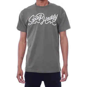 Spaghetti Letters T Shirt Olive