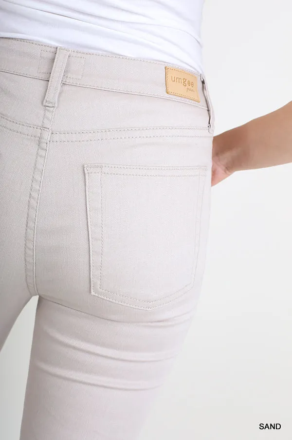 Stretch Skinny Jeans, Sand