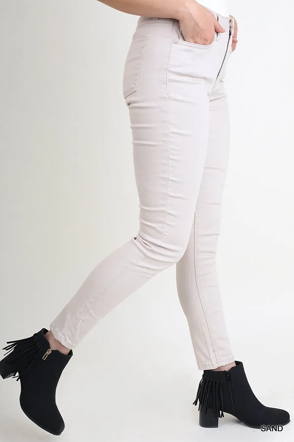 Stretch Skinny Jeans, Sand