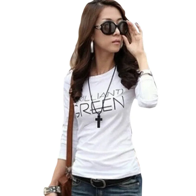 Summer Casual Long Sleeve O Neck T-shirt